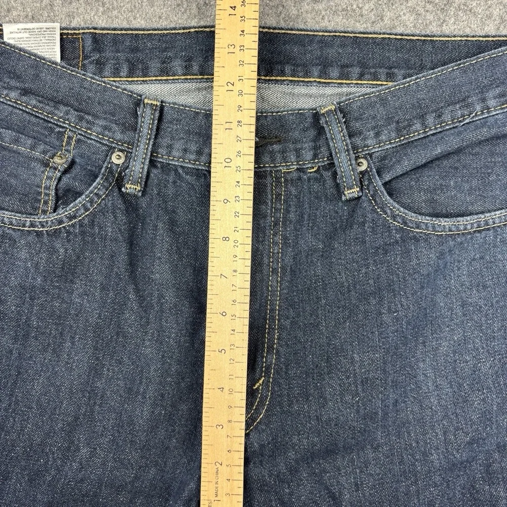 Levi's 559 Jeans Mens 36x34 (Fits 36x32) Relaxed Straight Dark Wash Classic Blue
